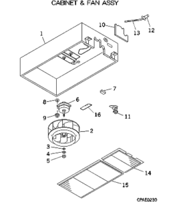FDTWA71KXE4 FAN ASSY AND CABINET