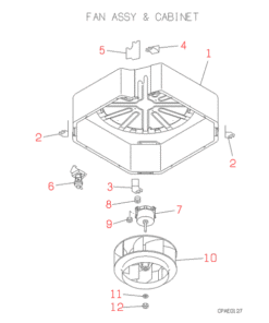FDTJ28HKXE2 FAN ASSY AND CABINET