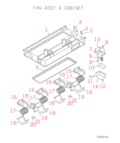 FDTSJ71HKXE2 FAN ASSY AND CABINET
