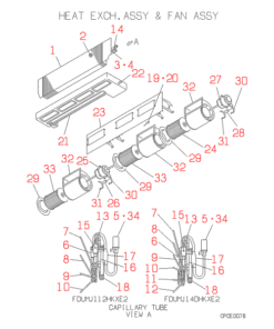 FDUMJ140HKXE2 HEAT EXCH. AND FAN