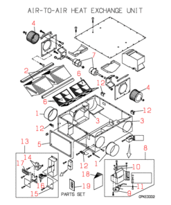 SAF250E2 HEAT EXCH. ASSY