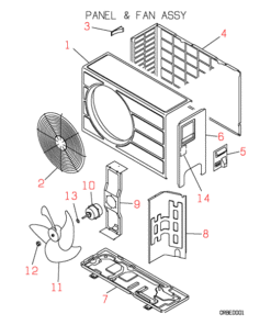 SRC408HENF-A2 PANEL AND FAN ASSY