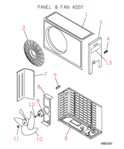 SRC561HENF-A PANEL AND FAN ASSY