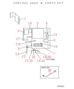 FDC254HEN CONTROL AND PARTS SET