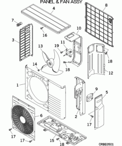 SCM60ZM-S1 PANEL AND FAN ASSY