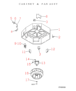 FDTN406CES CABINET AND FAN ASSY