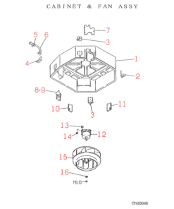 FDTN406HES CABINET AND FAN ASSY