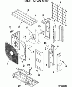 FDCW60VNX-W/1 PANEL AND FAN ASSY