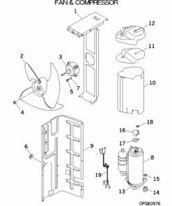 FDCA100VNA-W/1 FAN AND COMPRESSOR