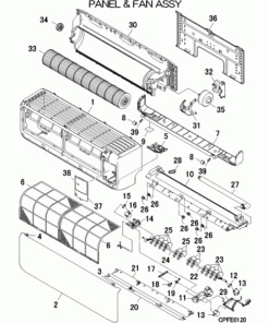 FDK22KXZE1-W/A PANEL AND FAN ASSY