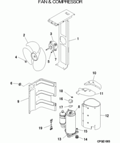 FDC121KXZES1-W/1 FAN AND COMPRESSOR