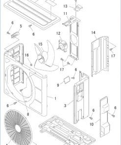 DXC05ZTLA-W PANEL AND FAN ASSY