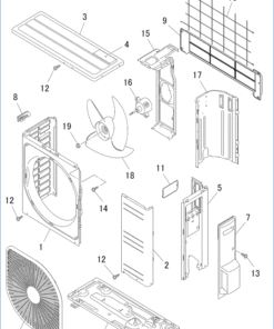 DXC21ZTLA-W PANEL AND FAN ASSY