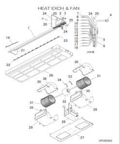 FDUA160VH/B HEAT EXCH. AND FAN