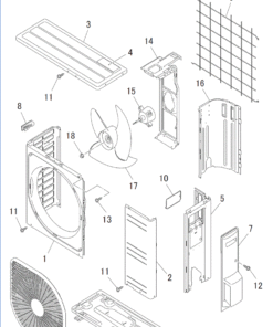 SRC50ZSXA-W/B PANEL AND FAN ASSY