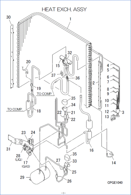 FDCA100VNA-W/A HEAT EXCH. ASSY