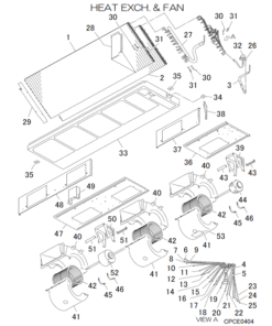 FDUA224KXZE1/B HEAT EXCH AND FAN