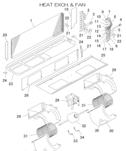 FDUA125VH/C HEAT EXCH. AND FAN