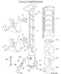 FDCA250VSA-W/1 FAN AND COMPRESSOR