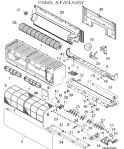 DXK06ZSA-WF1 PANEL AND FAN ASSY
