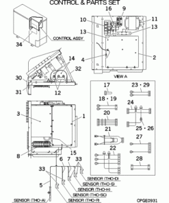 FDC140KXZES1/R CONTROL AND PARTS SET