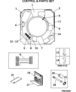 FDTA90KXE4R CONTROL AND PARTS SET