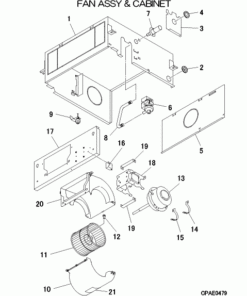 FDTQ28KXZE3-W/1 FAN ASSY AND CABINET