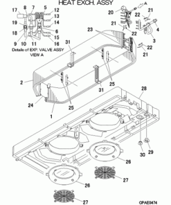 FDTW140KXZE3-W/1 HEAT EXCH. ASSY