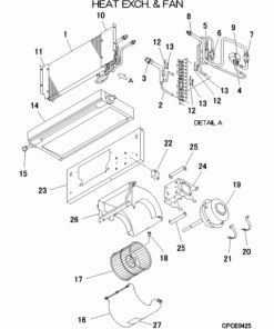 FDUH28KXZE3-W/1 HEAT EXCH. AND FAN