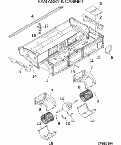 FDE36KXZE1/P FAN ASSY AND CABINET