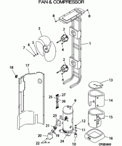 FDC224KXZME1/P FAN AND COMPRESSOR