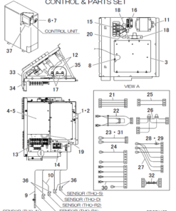 FDCA125VSX-W/P CONTROL AND PARTS SET