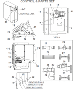 FDCA140VNX-W/P CONTROL AND PARTS SET