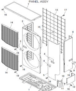 FDCA140VSX-W/P PANEL ASSY