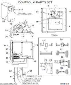 FDCA160VNX-W/P CONTROL AND PARTS SET
