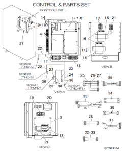 FDCA160VSA-W/P CONTROL AND PARTS SET