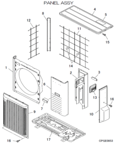 FDCA71VNX-W/P PANEL ASSY