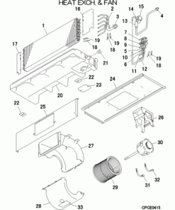 FDUM45KXZE3-W/1 HEAT EXCH. AND FAN