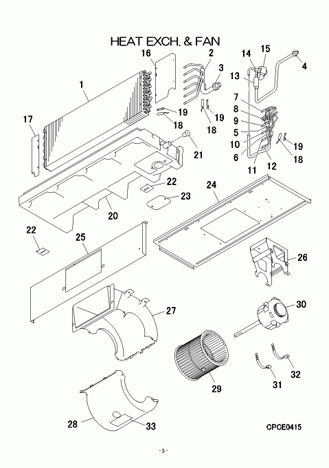 FDUM56KXZE3-W/1 HEAT EXCH. AND FAN