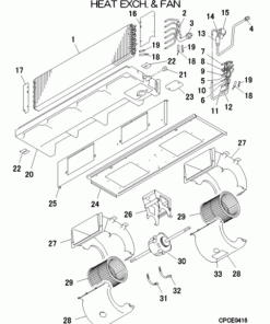 FDUM90KXZE3-W/1 HEAT EXCH. AND FAN