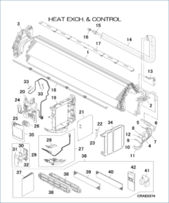 DXK33ZRA-WF HEAT EXCH AND CONTROL